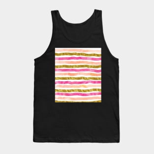 Watercolor hand drawn peach pink gold Tank Top